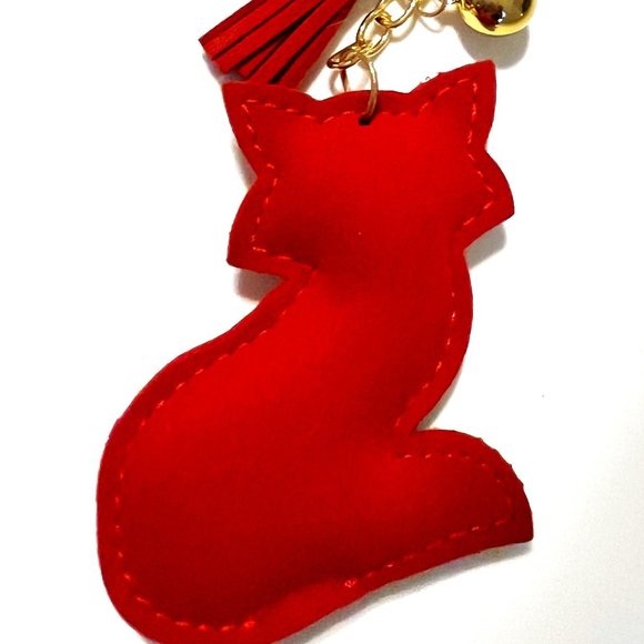 Rhinestone Fox Bag Charm Key chain - Picture 2 of 3